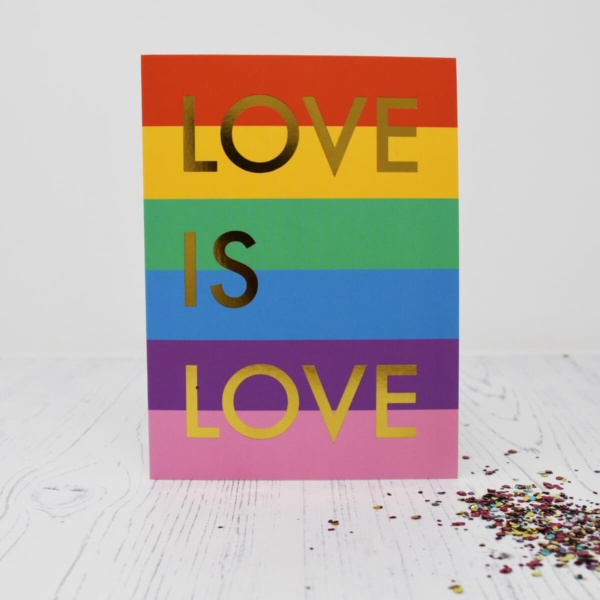 A Beautiful Weirdo Love Is Love Eco Glitter Greetings Card