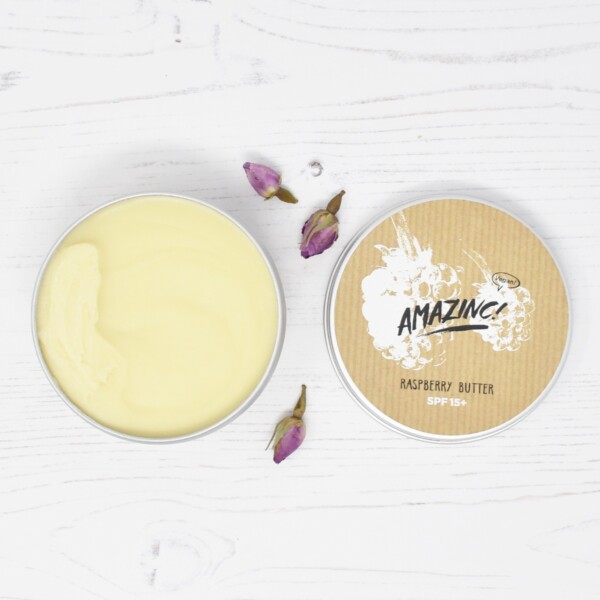 Amazinc Raspberry Butter SPF 15 Tin Open