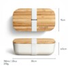 Nought Bamboo Lid Lunchbox dimensions