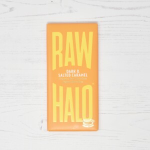 Raw Halo Vegan Organic Raw Dark Chocolate & Salted Caramel 70g bar