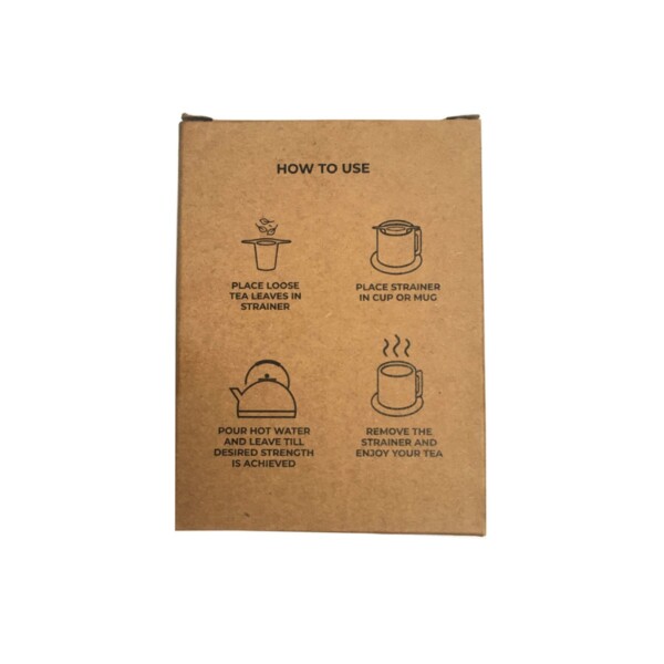 Zero Waste Club Reusable Tea Strainer Box Instructions