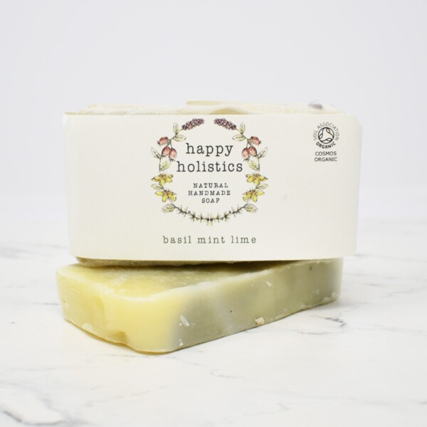 Happy Holistics Organic Soap Bar – Basil Mint Lime