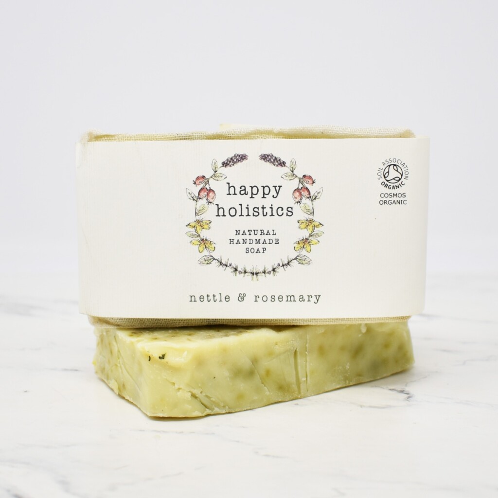 Organic Soap Bar Nettle & Rosemary 100g Happy Holistics