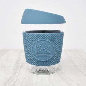 Neon Kactus Blue Glass Coffee Cup