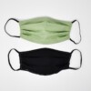 Rowen Stillwater Green & Black Cotton Face Masks