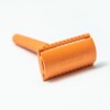 Vivid Orange Safety Razor in Hessian Bag