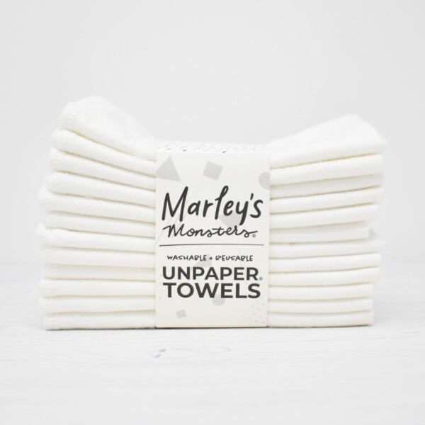 12 Unpaper Towels - White