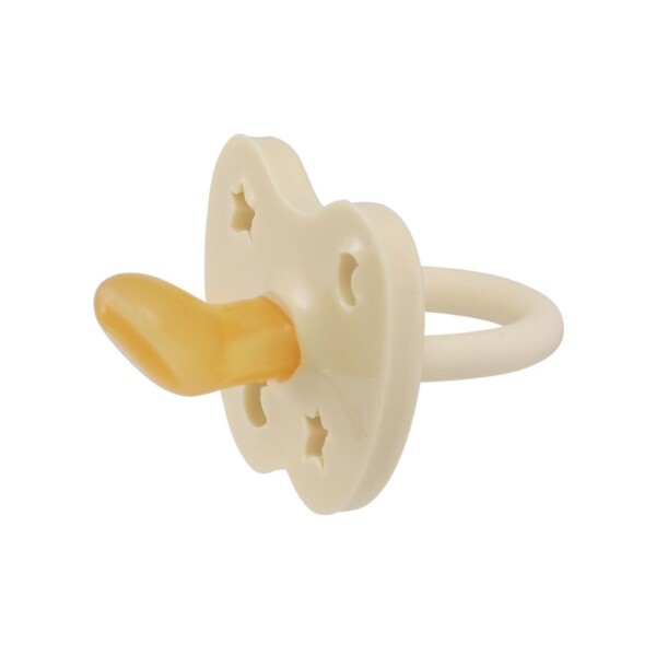 Star & Moon Natural Rubber Pacifier - Milky White