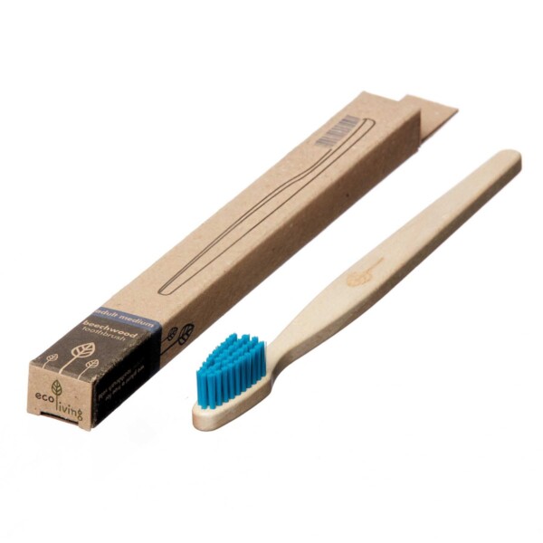 100% Plant-Based Beech Wood Toothbrush - Medium Bristles - Image 3