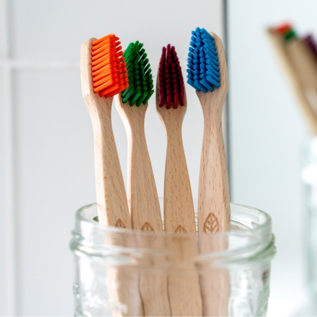 100 PlantBased Beech Wood Toothbrush Medium Bristles