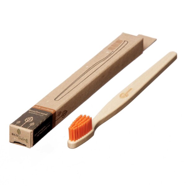 100% Plant-Based Beech Wood Toothbrush - Medium Bristles - Image 5