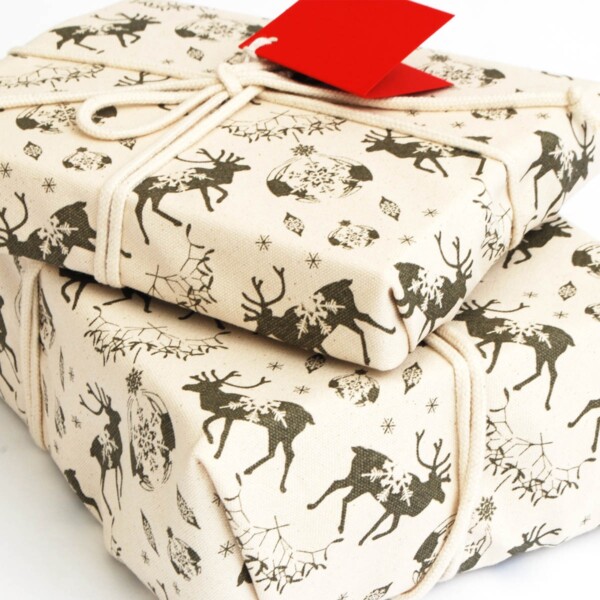 Organic Cotton Reusable Gift Wrap - Grey