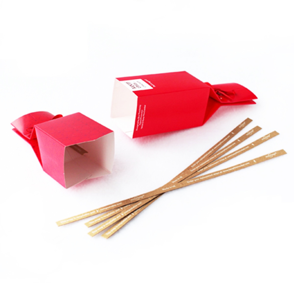 Reusable Eco Crackers Christmas Red - 6 Pack - Peace With The Wild