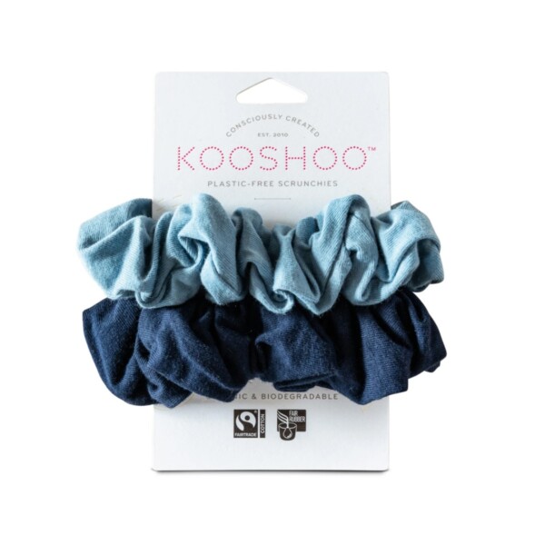 Evening Sky Organic Plastic-free Hair Scrunchies - 2 Pack