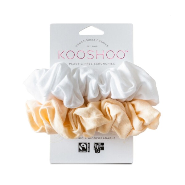 Natural Light Organic Plastic-free Hair Scrunchies - 2 Pack