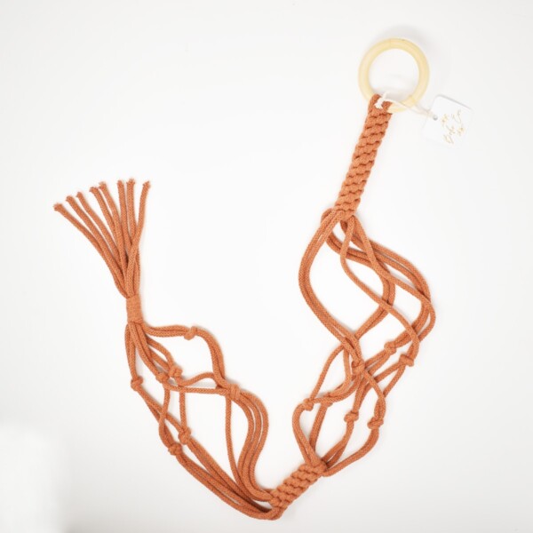 Two Tier Macramé Planter - Terracotta - Image 2