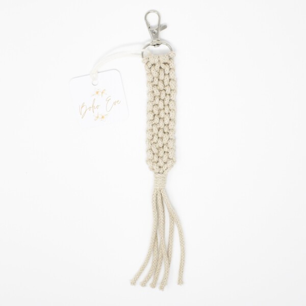 Mermaids Tail Macramé Keyring - Natural