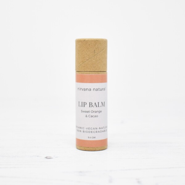 Organic Sweet Orange & Cacao Vegan Lip Balm - 10g