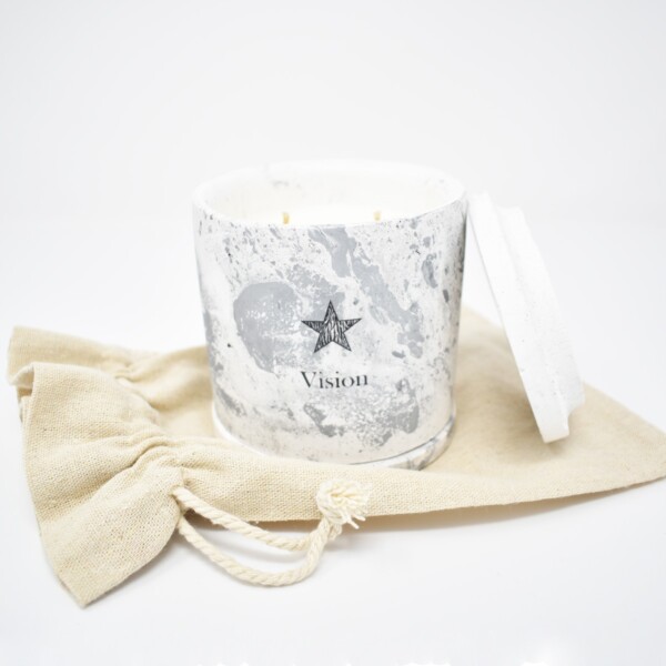Vison 'Focus' 2 Wick Stone Soy Wax Candle - 400ml