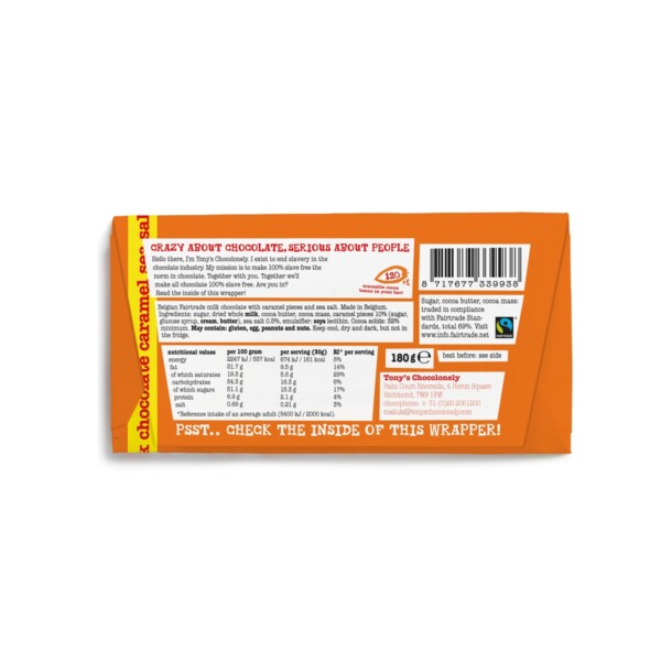 Milk Chocolate with Caramel & Sea Salt - 180g - Image 3