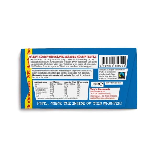 Dark Chocolate 70% - 180g - Image 3
