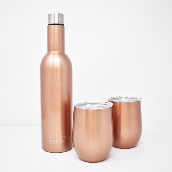 Stainless Steel Bottle & Tumbler Set - Rose Gold