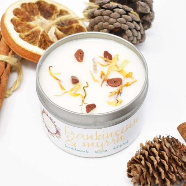 Frankincense & Myrrh Soy Wax Candle - 100ml - Image 2