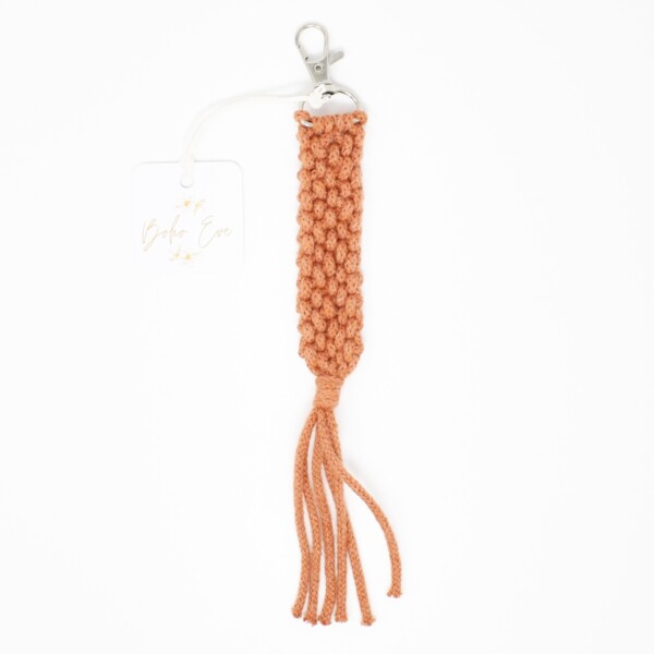Mermaids Tail Macramé Keyring - Terracotta