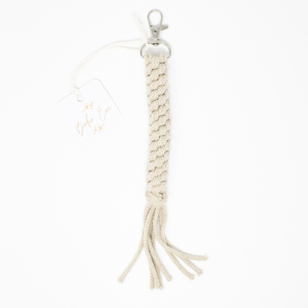 Crown Knot Macramé Keyring Natural Peace With The Wild