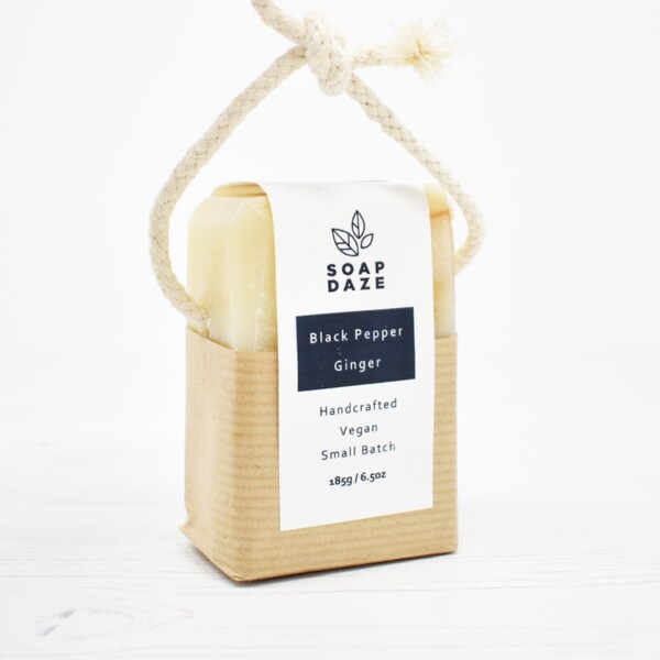 Black Pepper & Ginger Soap On A Rope - 185g