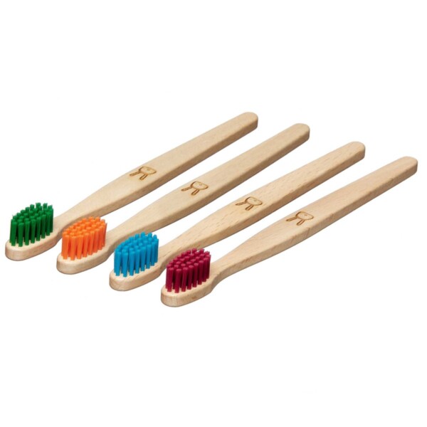 Children's Natural Beech Wood Toothbrush - Rabbit