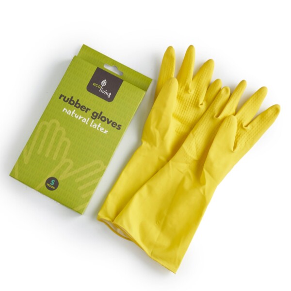 Natural Latex Rubber Gloves - Yellow