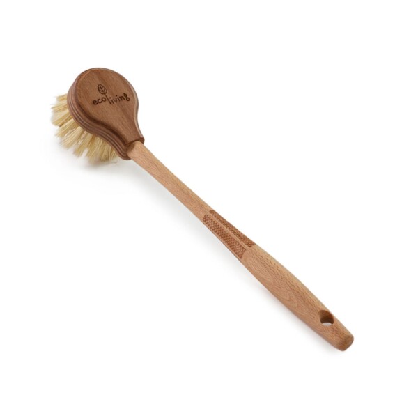 Natural Wooden Dish Brush - Long Handle