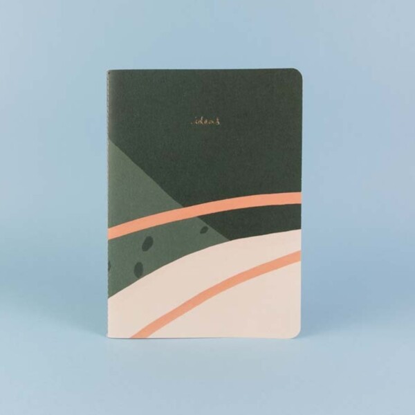 'Ideas' A5 Lined Notebook - Green - Image 2