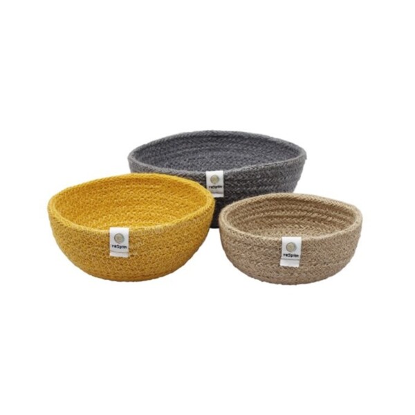 Natural Jute Mini Bowl Set - Beach