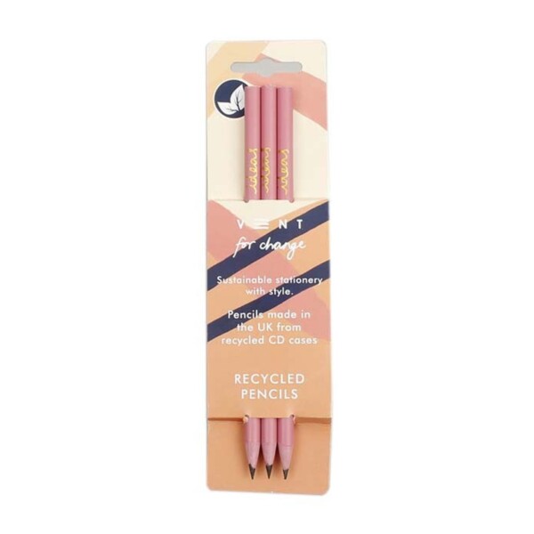 'Ideas' Recycled Pencils - Pink Orchid Pack of 3