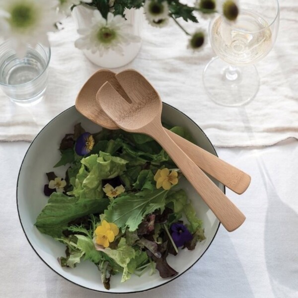Organic Bamboo Short Servers - Set of 2 - Image 2