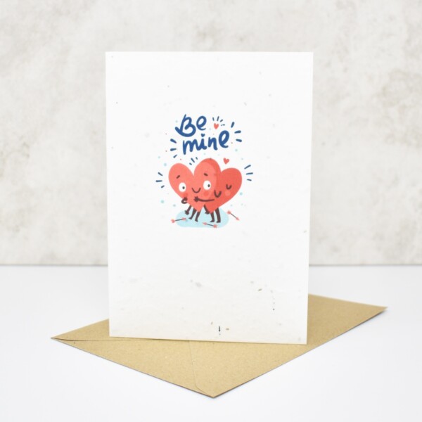 Seed Paper Greeting Card - 'Be Mine Heart'