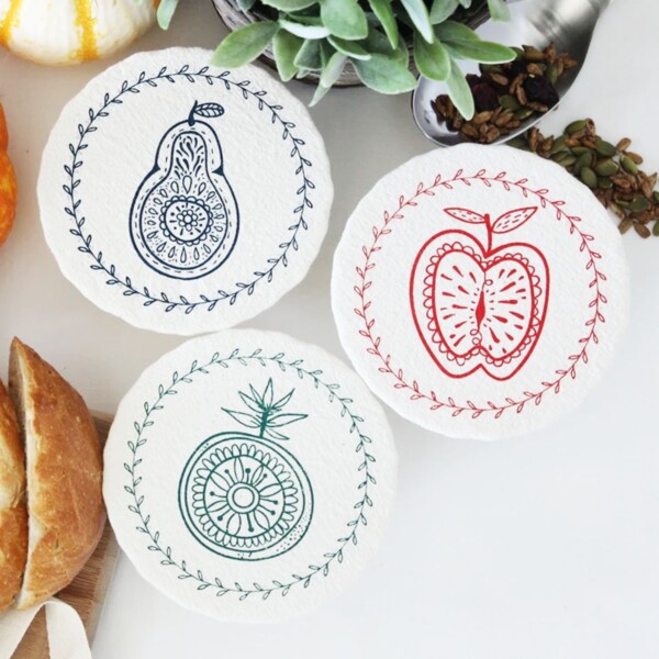 Mini Cotton Bowl Covers - Fruit 5"