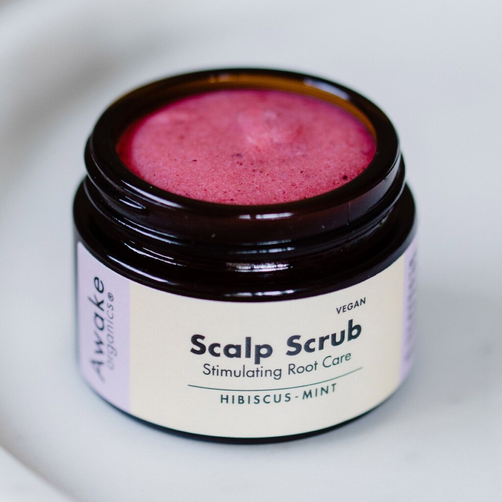Awake Organics Natural Hair Growth Scalp Scrub Hibiscus Mint 65ml