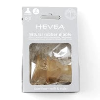 Natural Rubber Bottle Nipple - Pack of 2 - Slow Flow - 0-3m