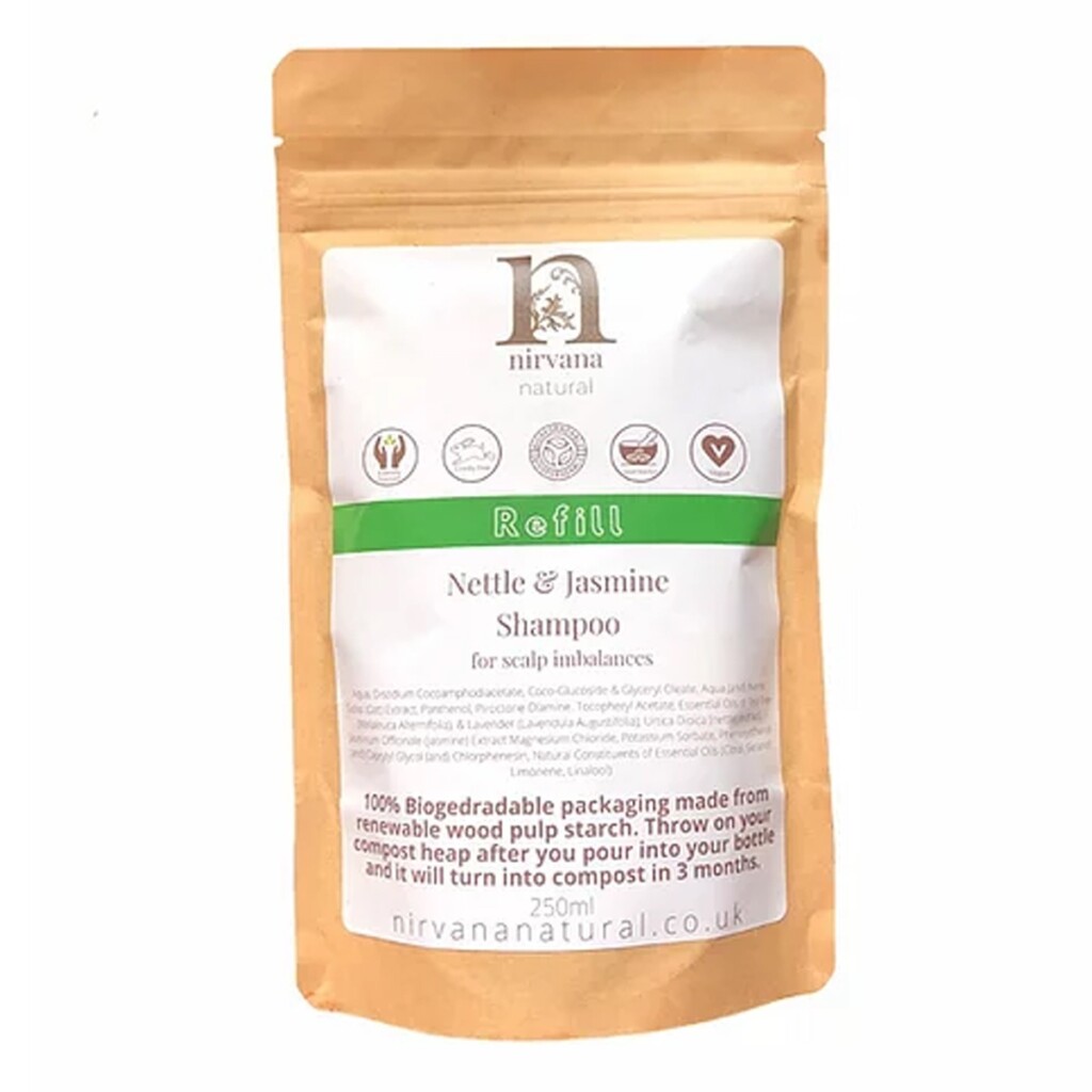Nirvana Natural Nettle & Jasmine Shampoo 250ml Peace With The Wild