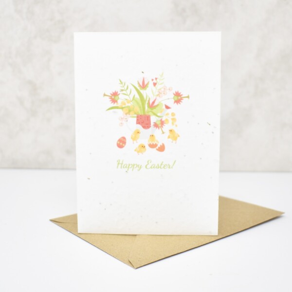 Seed Paper Greeting Card - 'Happy Easter' Chicks