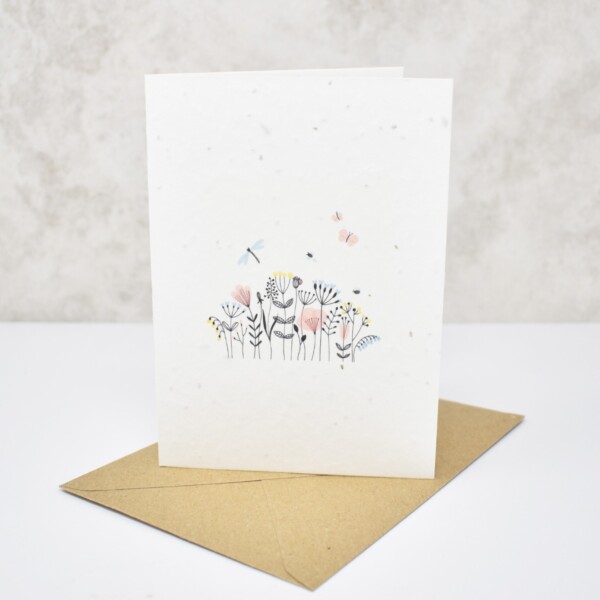 Seed Paper Greeting Card - 'Flowers'