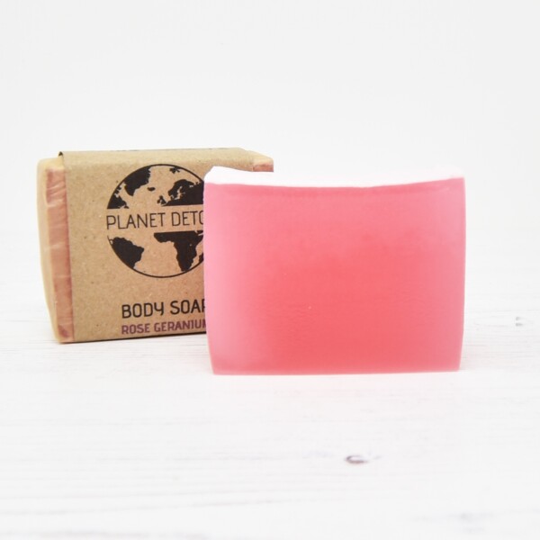 Vegan Body Soap Bar - Rose Geranium 140g