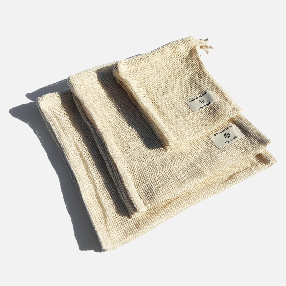 Zero Waste Club Organic Cotton Mesh Bags - Pack of 9