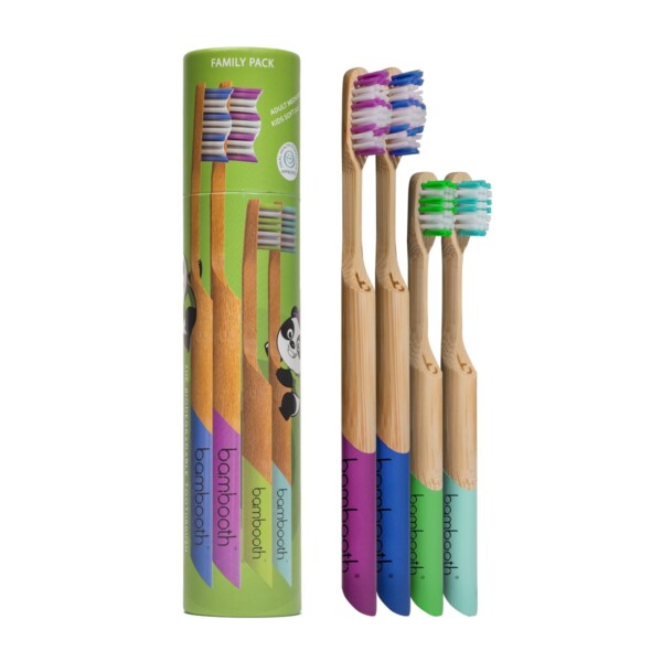 Bamboo Toothbrushes - Family Pack