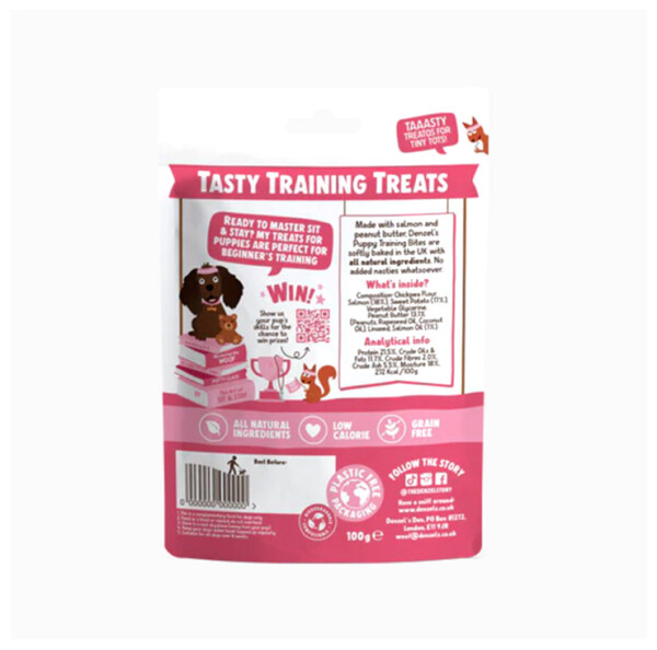 Puppy Dog Bites - Peanut Butter, Sweet Potato & Salmon 100g - Image 2