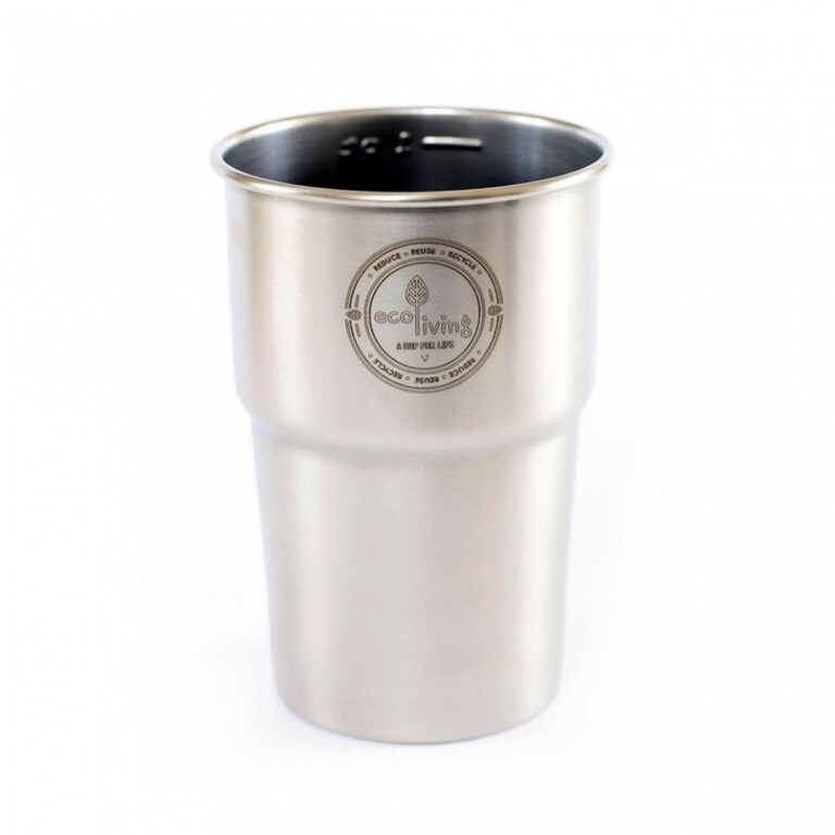 Eco Living Stainless Steel Pint Cups 4 Pack