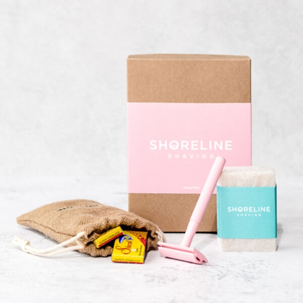 Pastel Pink Safety Razor Kit